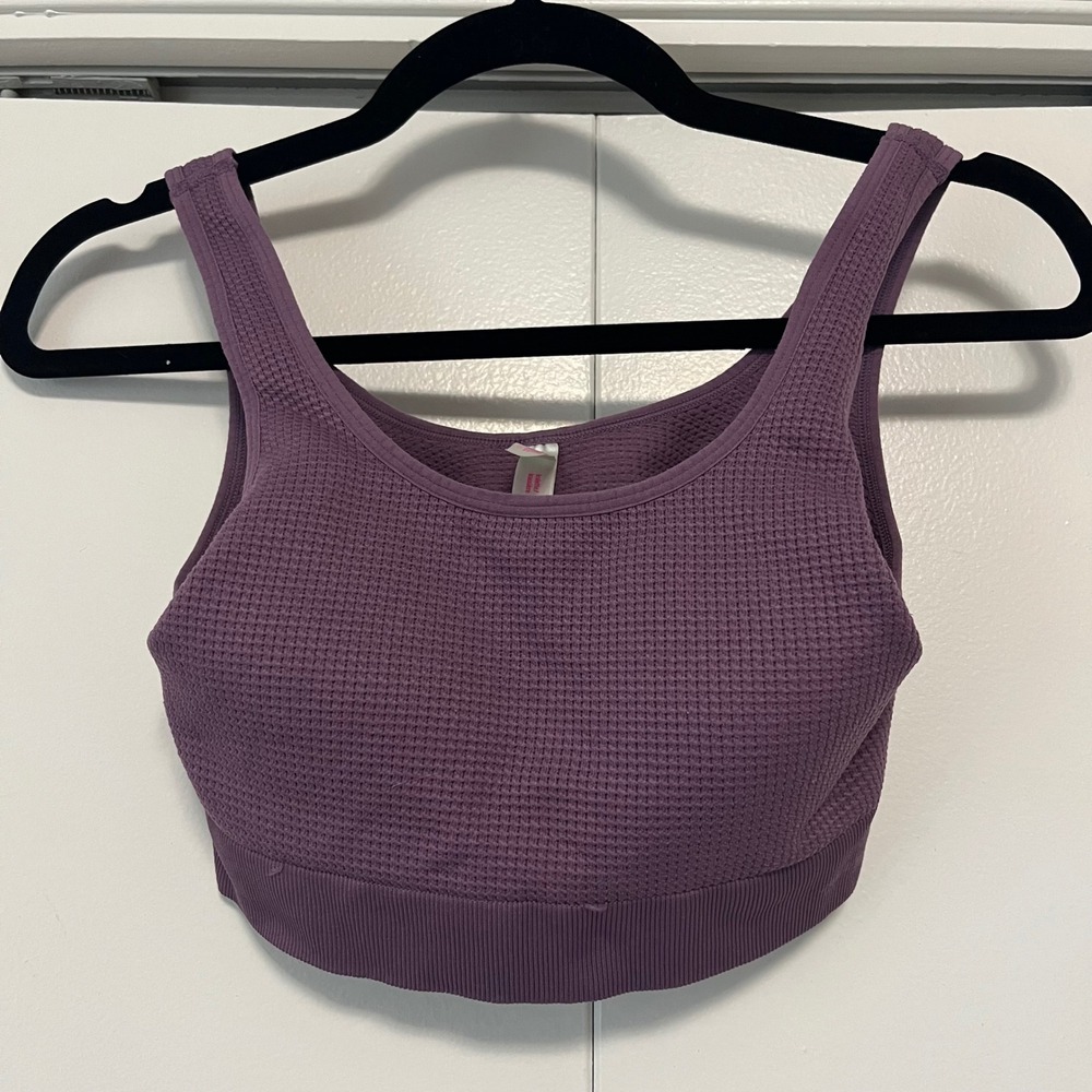 PINK Victoria's Secret Waffle Knit Seamless Light Support Sports Bra M‎